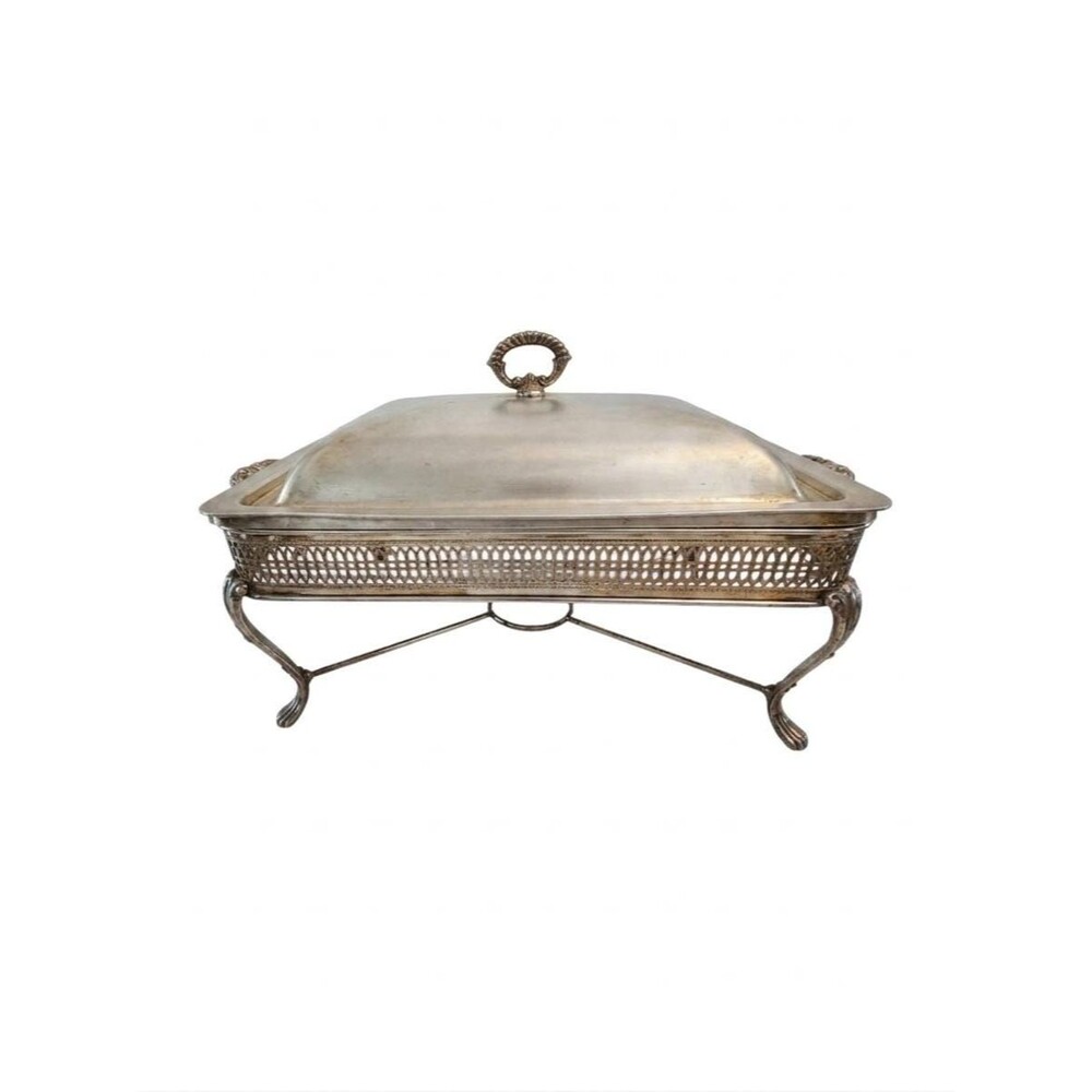 Vintage Sheffield Silver Co Chafing Dish Buffet Server